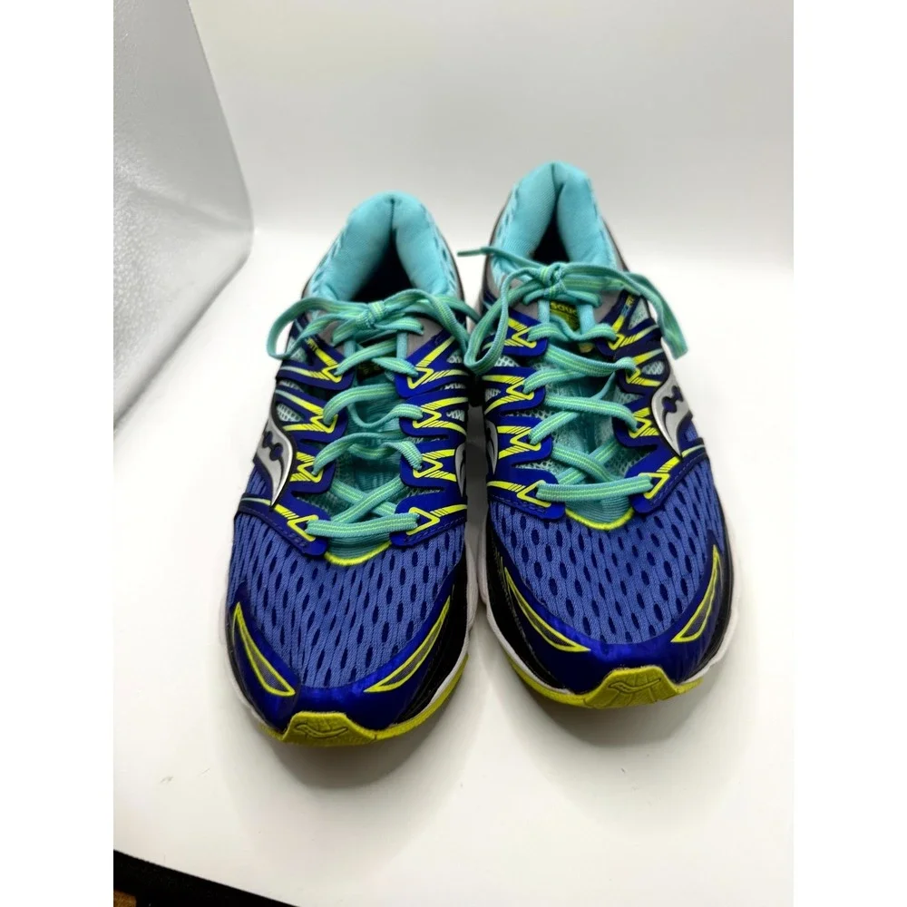 Saucony Triumph ISO S10262-1 Womens 8.5 Sneaker Blue Mesh Lace Up Running Shoes
